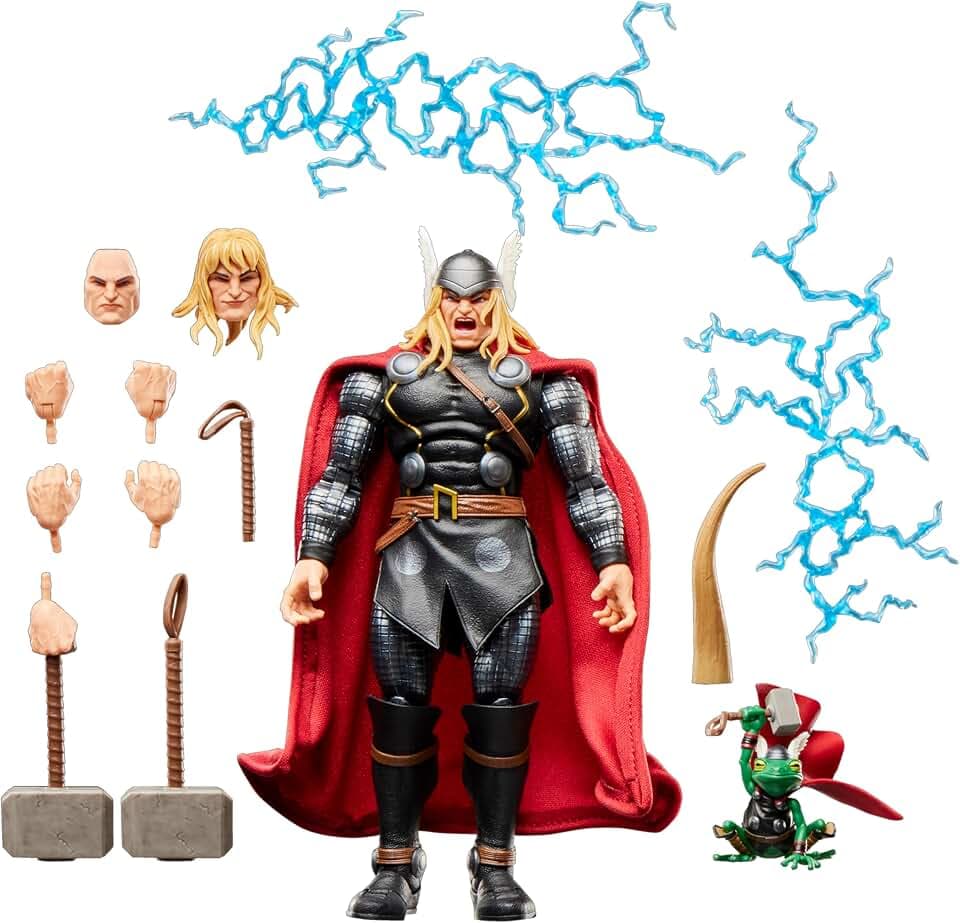 Marvel Legends Maximum Series Thor, Deluxe Action-Figur (15 cm) zum Sammeln zu den Thor Comics; beweglich für Starke Posen; Accessoires für einen Gott des Donners