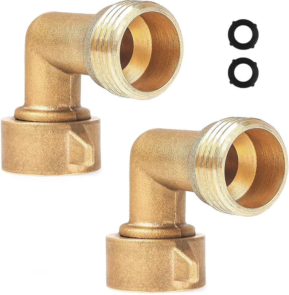 JuKonn,90 Degree Hose Elbow, Garden Hose Elbow For RV Water Hoses
