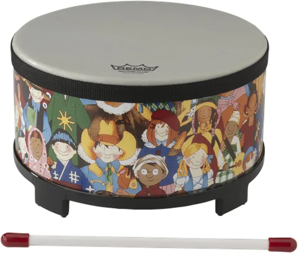 Remo RH-5010-00 Rhythm Club Floor Tom Drm. 10 Zoll Höhe 5 Zoll, Renaissance Fell fest vorgestimmt, für Kinder ab 3 Jahren