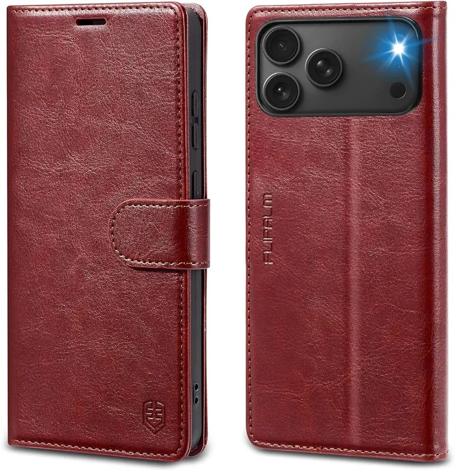 FLIPALM Wallet Case for iPhone 17 Pro Max 6.9'', Brown