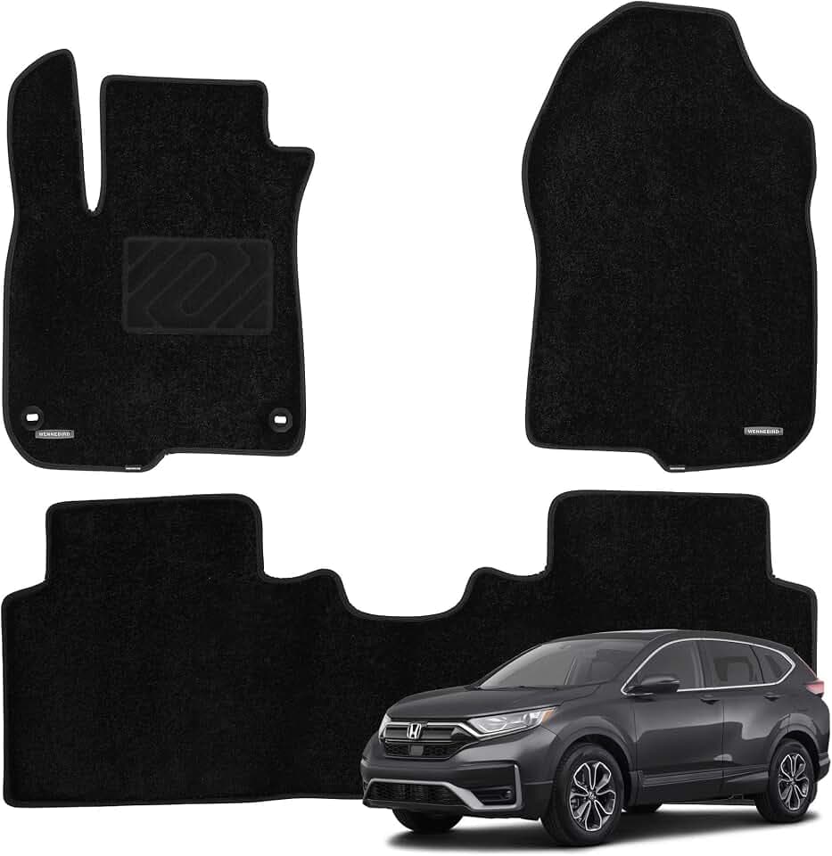 WENNEBIRD Carpet Floor Mats for Honda CR-V 2017-2022, 3Pc
