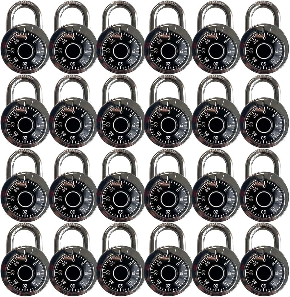 Combination Lock Locker Lock for Gym and School Lockers Safe Combination Padlock Mini Combination Lock 24Pack