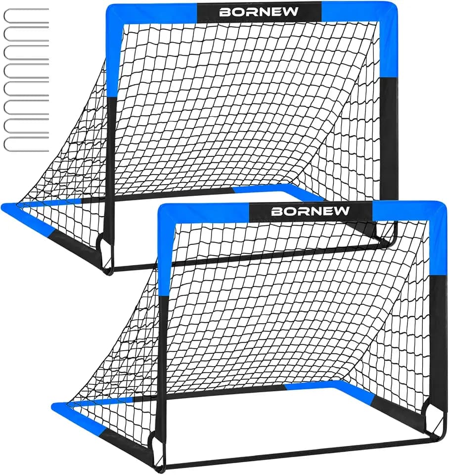 2 Pack Soccer Goal - Backyard & Indoor 7X5 / 6X4 / 4X3 ft Kids Soccer Goals