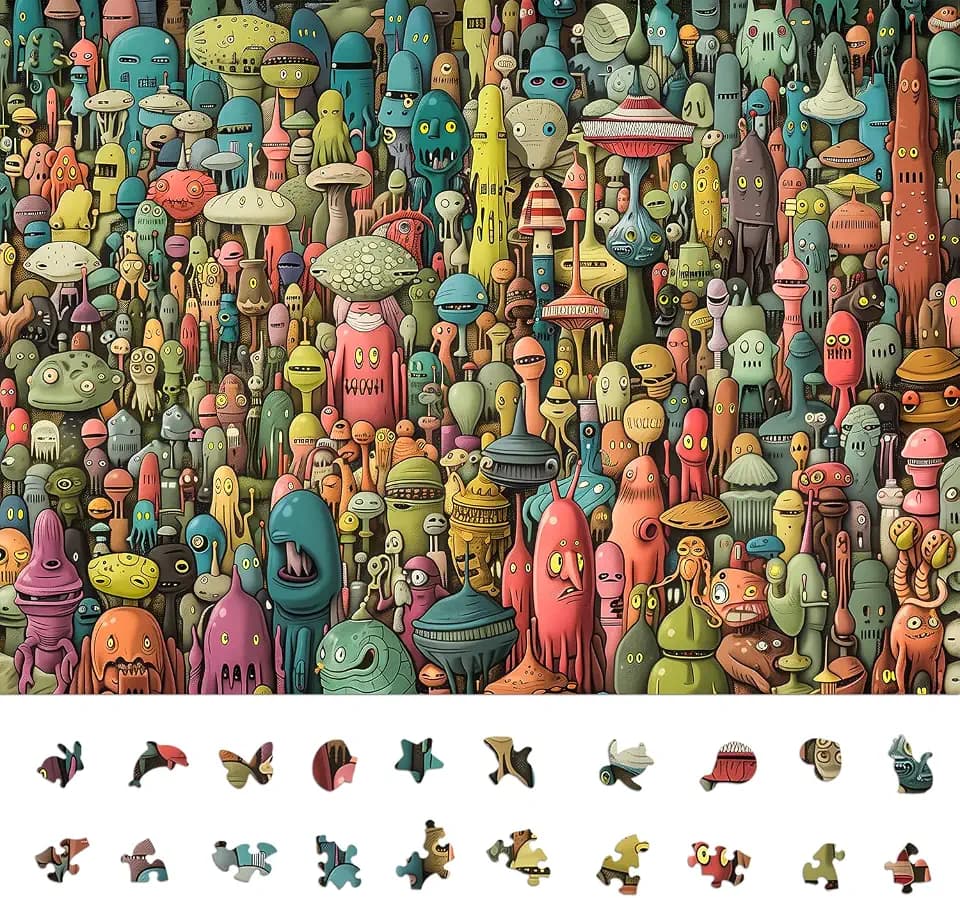 1000 Piece Jigsaw Puzzle for Adults, Dense Monster Puzzles