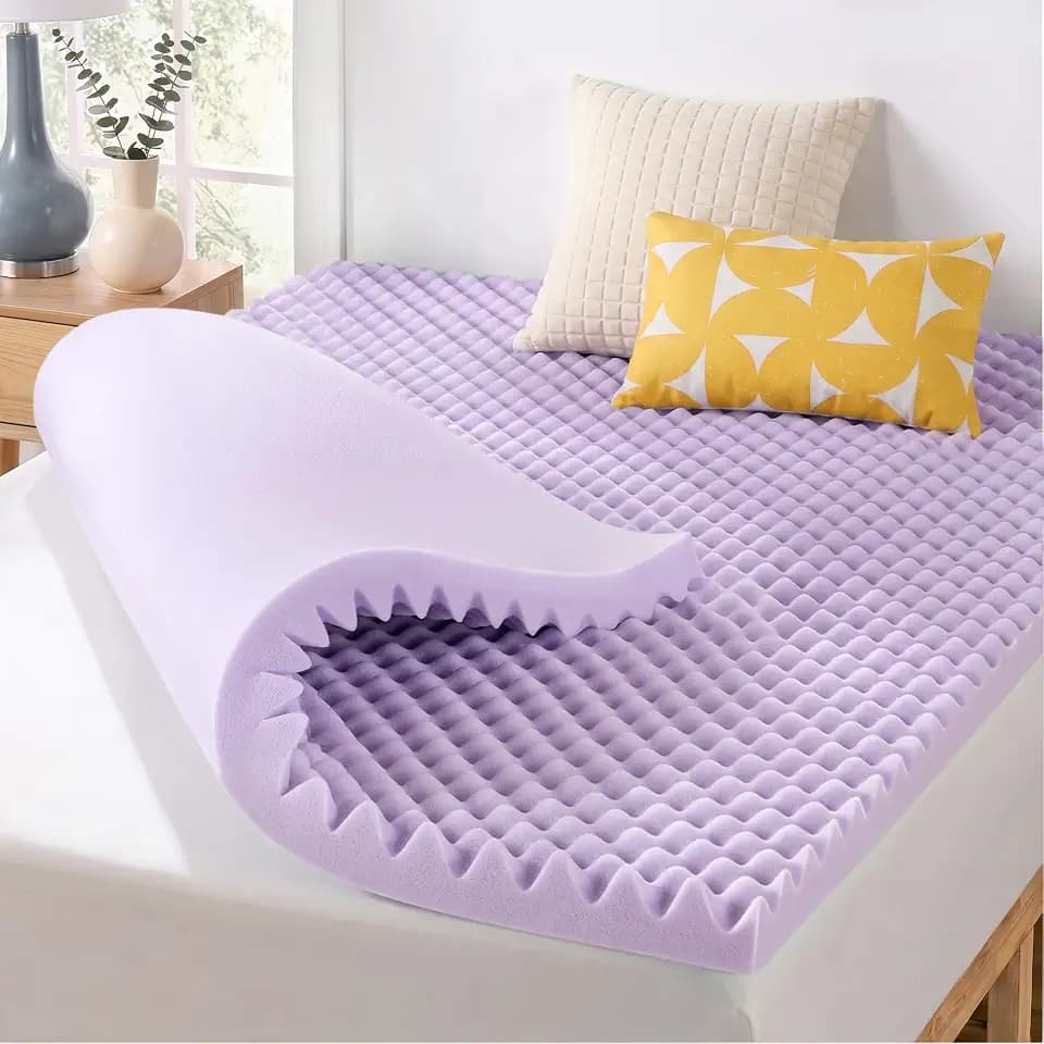 Matratzenauflage aus Memory-Schaum, 5,1 cm, mit Lavendel-Infusion, Queen
