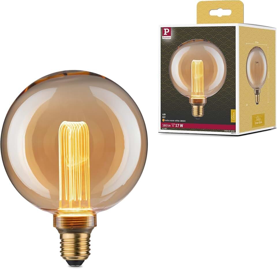 Paulmann 28875 LED Lampe Inner Glow Edition Globe G125 160lm Gold 3,5 Watt Leuchtmittel Gold 1800 K E27