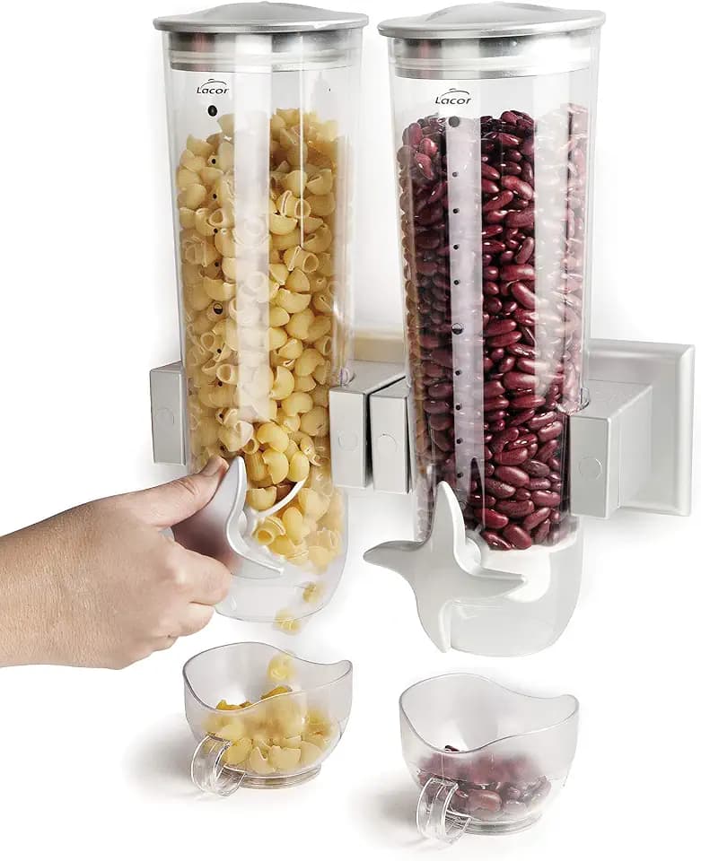 Lacor 62542 – Doppelwandiger rotierender Müslispender, 2x1'50 l...