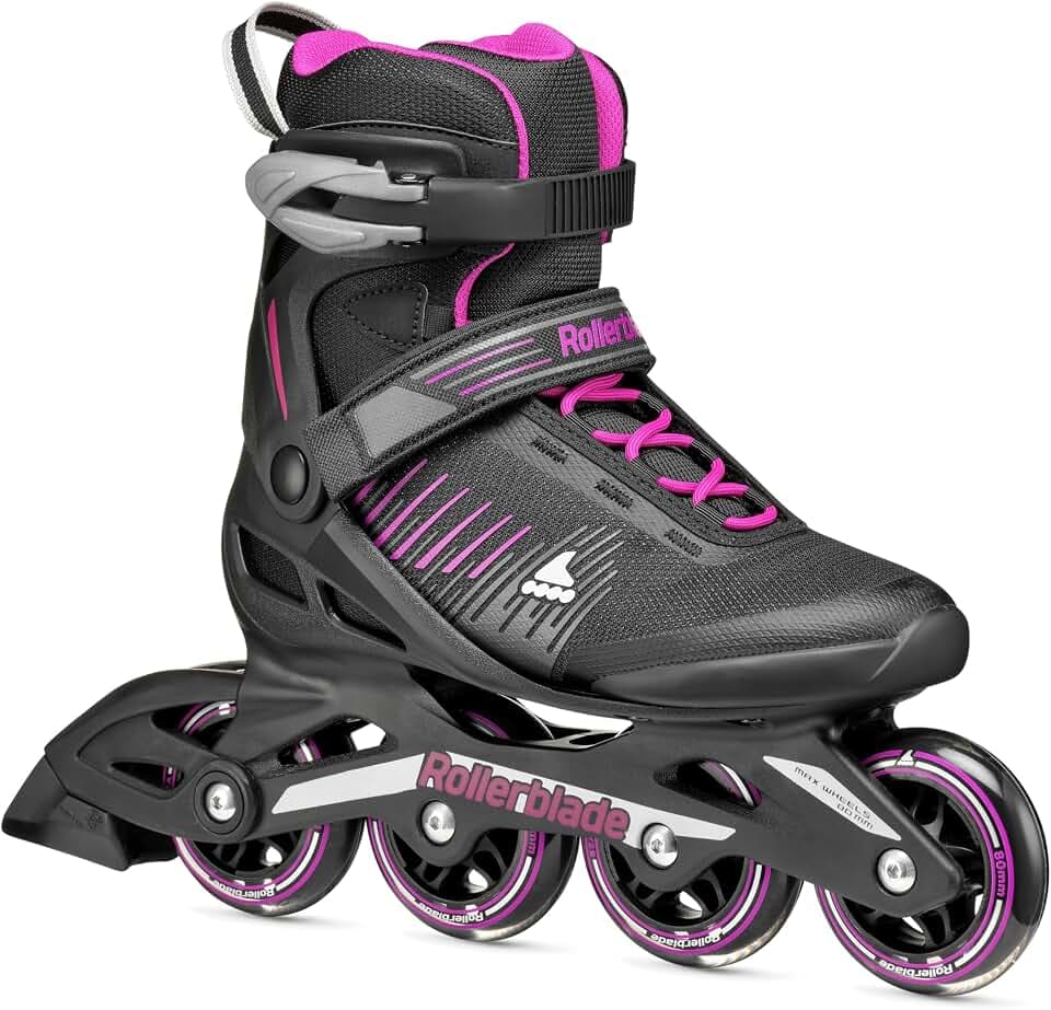 Rollerblade ZETRABLADE W, Inline Skates für Damen, Fitness Inliner, Schwarz/Pink