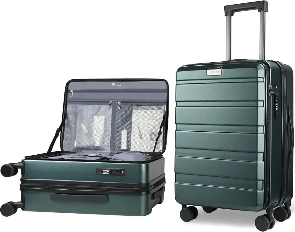KROSER 20 Inch Airline Approved Carry On Luggage, Top Opening Suitcase