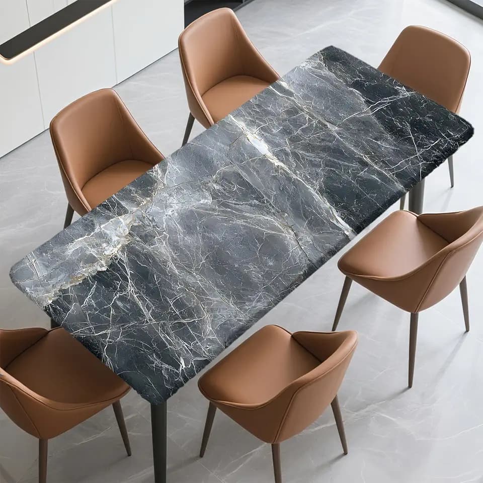 Rectangle Fitted Tablecloth with Elastic Edge for 8 Foot Tables