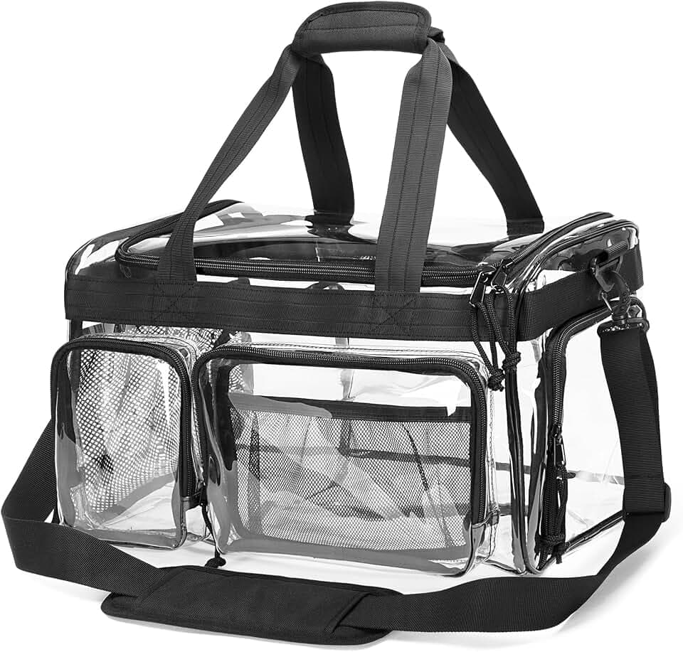 Yarwo Clear Bag Stadium Approved with Shoe Compartment and Adjustable Strap