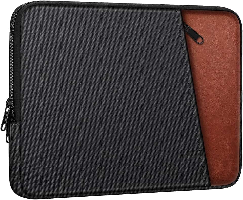 FINPAC Laptop Hülle Tasche Sleeve mit Zubehörtasche für Arbeit, Büro