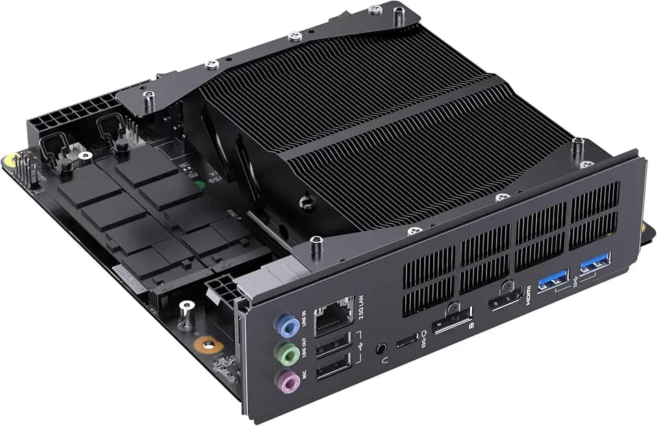 MINISFORUM BD775i SE Motherboard AMD Ryzen 7 7745HX Barebone Gaming PC, HDMI+DP+USB-C Triple Video Outputs,2X DDR5 SODIMM Slot Mini PC, 2.5G RJ45, Radeon 610M Graphics
