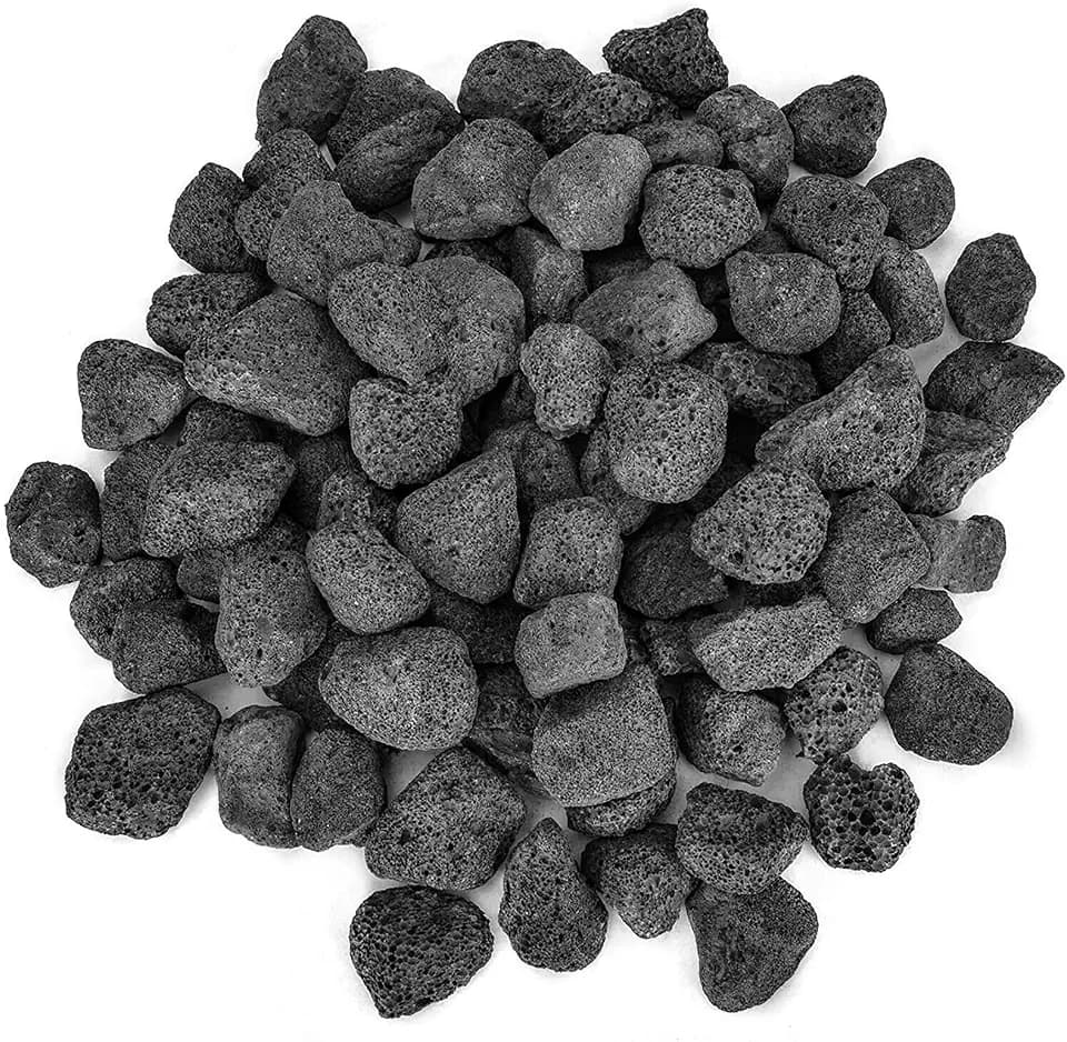 Stanbroil 10 Pounds Black Lava Rock Granules (1 1/5" - 2"), Decorative Rock