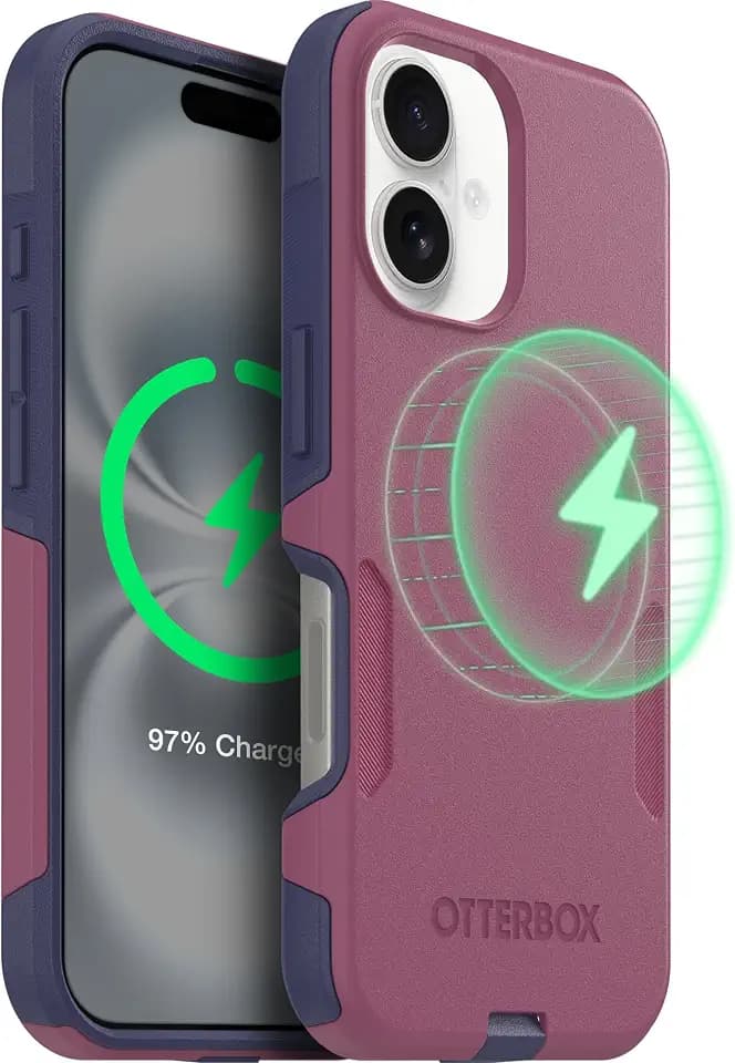 OtterBox iPhone 16 – Commuter Series Slim MagSafe Case - Berry Smooth
