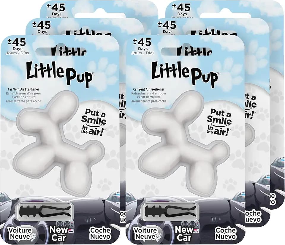 Little Pup New Car Air Freshener Vent Clip, 96601 (Pack of 6)