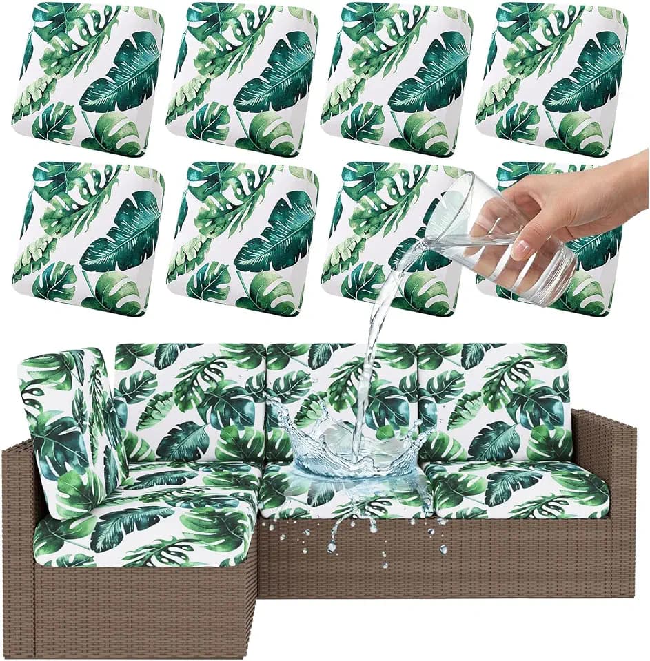 Smiry Waterproof Patio Cushion Covers, Stretch Outdoor Furniture Covers