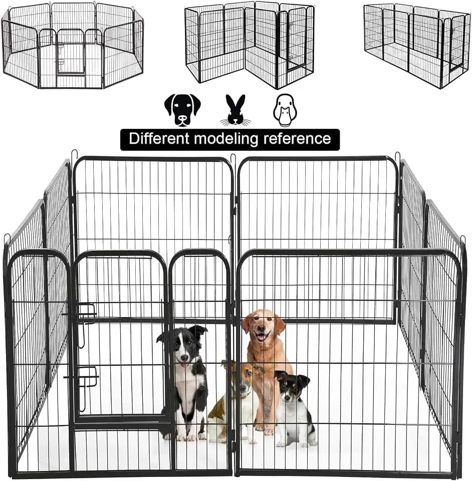 UNDERDOG Laufstall für Welpen, extra robust, 8 Paneele, für drinnen und draußen, für Hunde/Welpen, klein