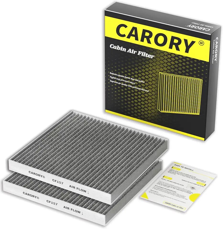 2 Pack Cabin Air Filter w/Activated Carbon for Toyota Camry, Corolla, RAV4, Prius, Highlander, Sienna, Venza, Crown, Lexus ES350, ES300h, NX250, RX350, Subaru Outback, Mazda CX9, and More, CF157-2PK