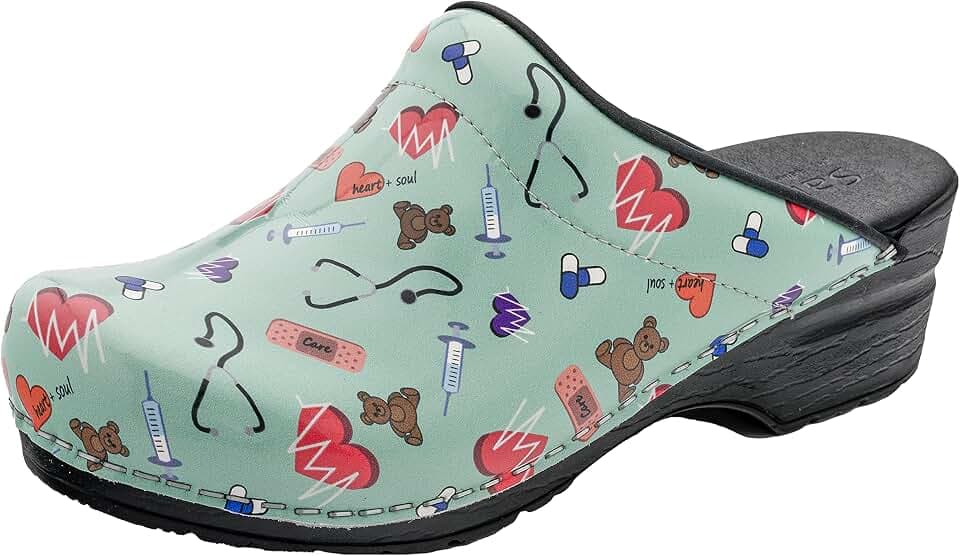 Sanita | Care offener Clog, Lackleder | Original handgemacht | Flexible Leder-Clogs für Damen | Anatomisch geformtes Fußbett mit weichem Schaum | Türkis | 37