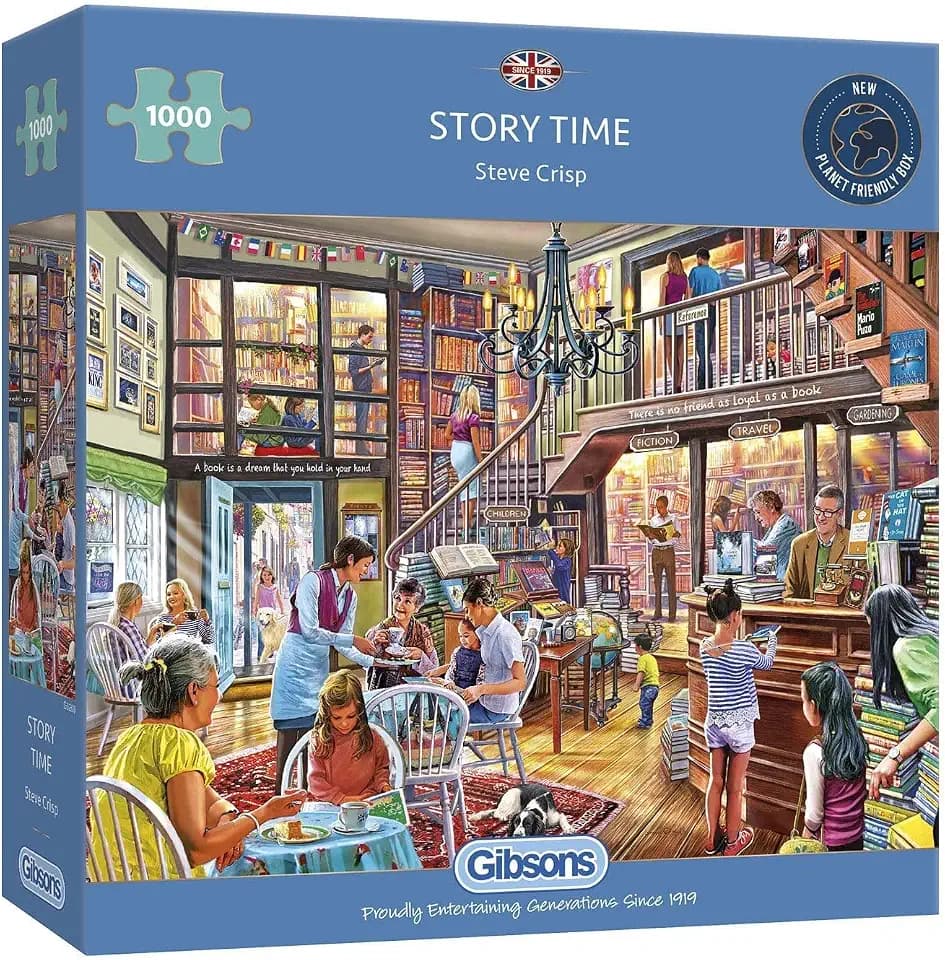 Story Time, 1000 Teile Puzzle, nachhaltiges Puzzle für Erwachsene, 100% recyceltes Premium-Karton, tolles Geschenk für Erwachsene, Gibsons Games