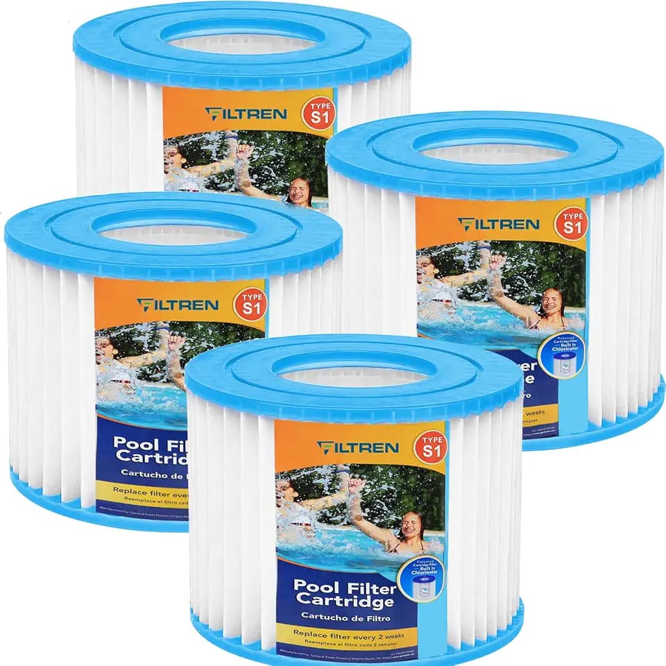 Pool Filter Cartridge Type S1 Pool Filter Replacement (Pack of 4)