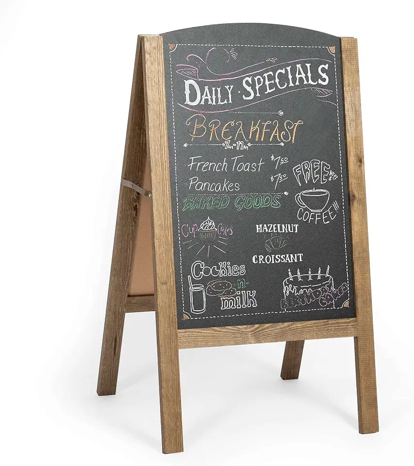 Ilyapa A Frame Chalk Board Easel Sign 18x31.5 in - Sandwich Signs Outdoor