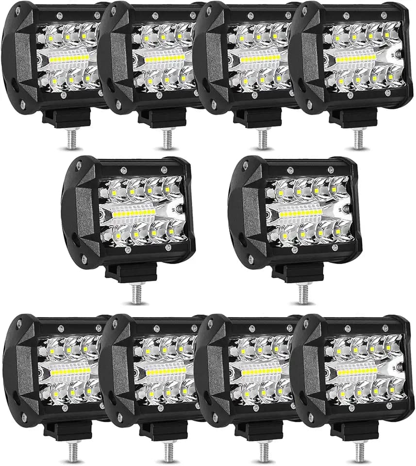 WINBANG 4 Inch LED pod Lights, 4INCH 60W Square Work Light Pods 12V 24V Lights Bar LED Fog/Driving/Off Road Light for Trucks Car ATV UTV SUV Golf Cart Tractor Pickup