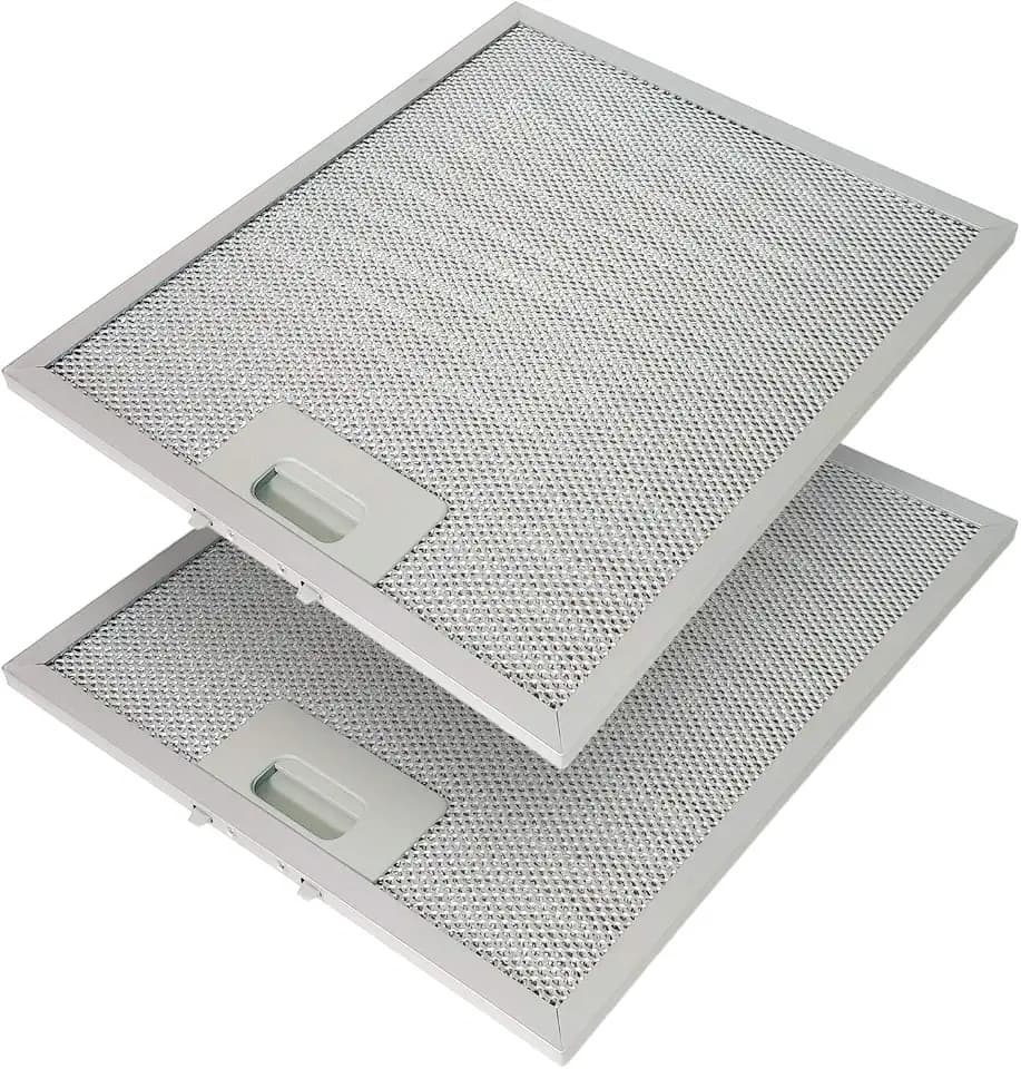 Metallfettfilter für Dunstabzugshauben, 320x260mm, Fettfilter mit Metallgitter für Küchenabzugshauben (2 Stück)