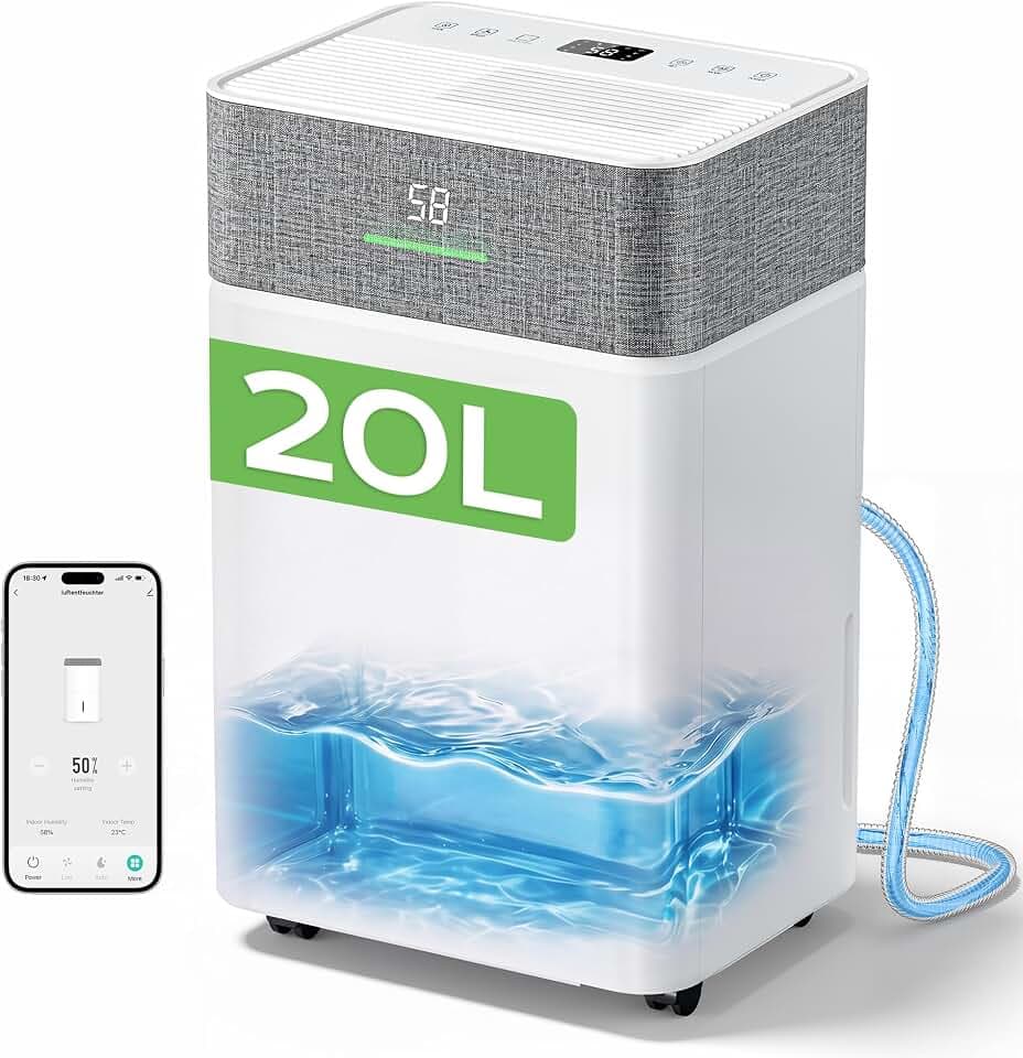 JUMMICO Luftentfeuchter 20L/Tag mit App & WLAN