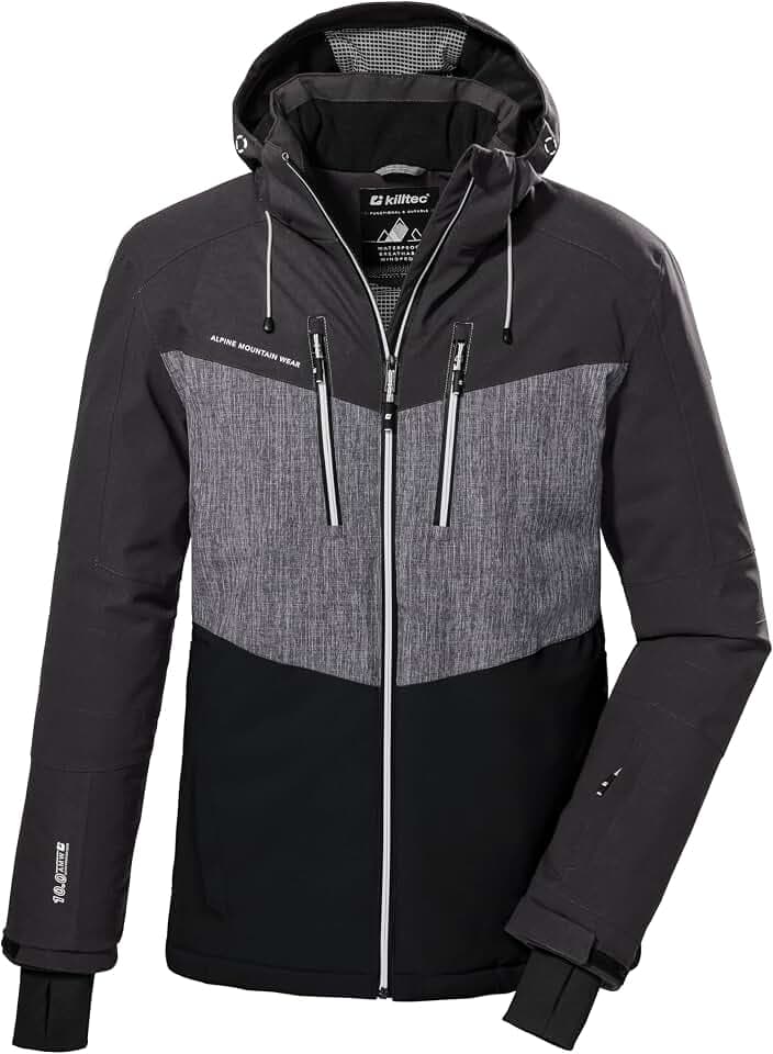 Killtec Herren Ksw 45 Mn Ski Jckt Skijacke/Funktionsjacke mit abzippbarer Kapuze und Schneefang