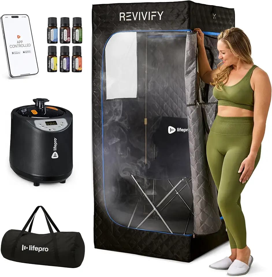 LifePro Revivify Portable Steam Sauna Box for Home