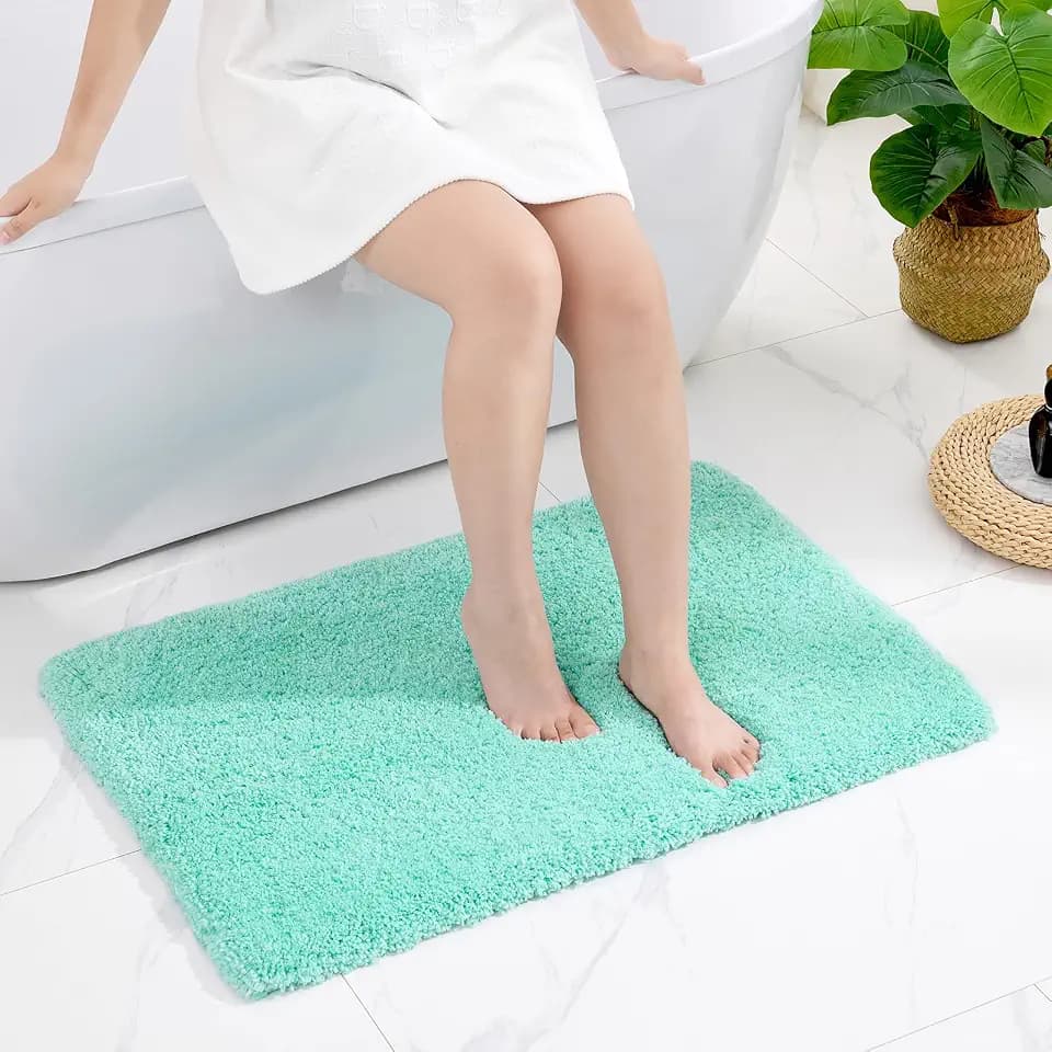Disolla Mint Green Bathroom Rugs 24x36, Non-Slip Plush Thick Bath Mat