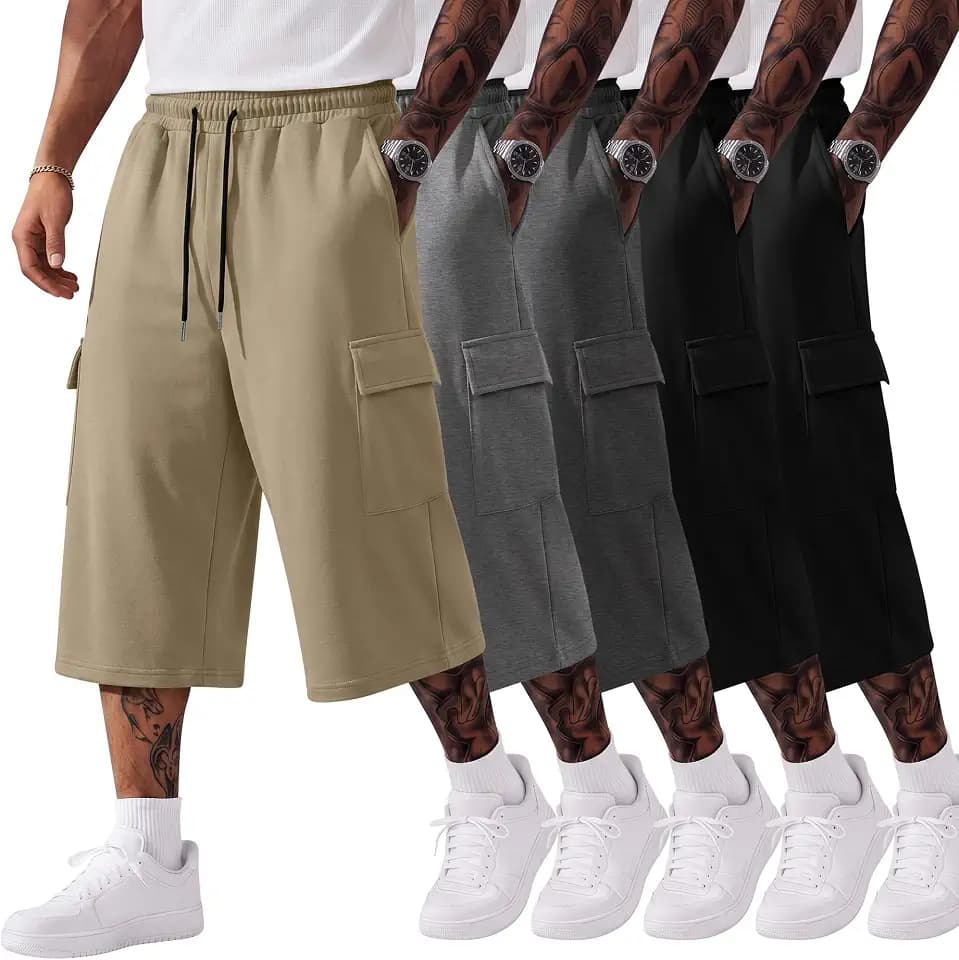 August Alley 5 Pack Mens Big Tall Capri Cargo Pant