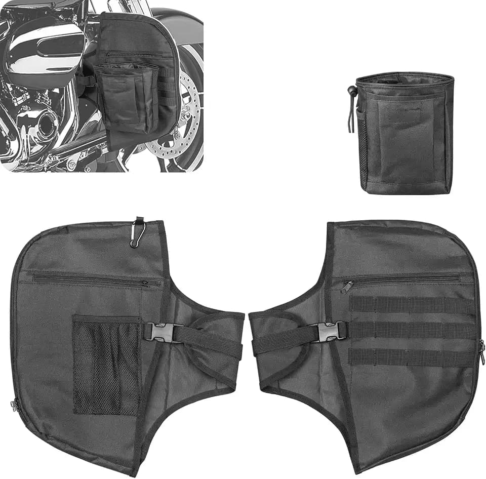 AUFER Motorcycle Highway Crash Bar Cover Soft Lowers Chaps Leg Warmer Bag