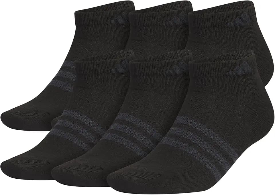 adidas Men's Superlite Low Cut Ankle Socks 6 Pairs
