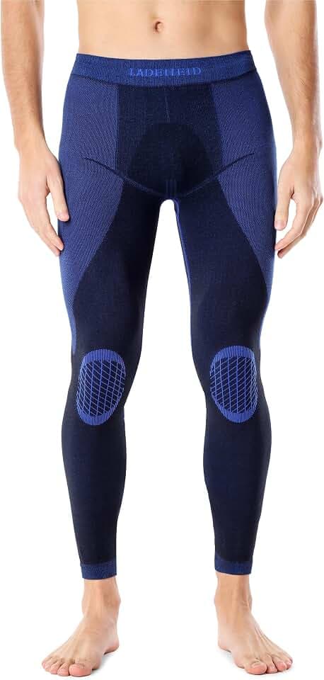 Ladeheid Herren Thermounterwäsche Lange Unterhose Thermoleggings Funktionsunterwäsche für Winter und Sport, thermoaktiv, warm und atmungsaktiv LAGI002