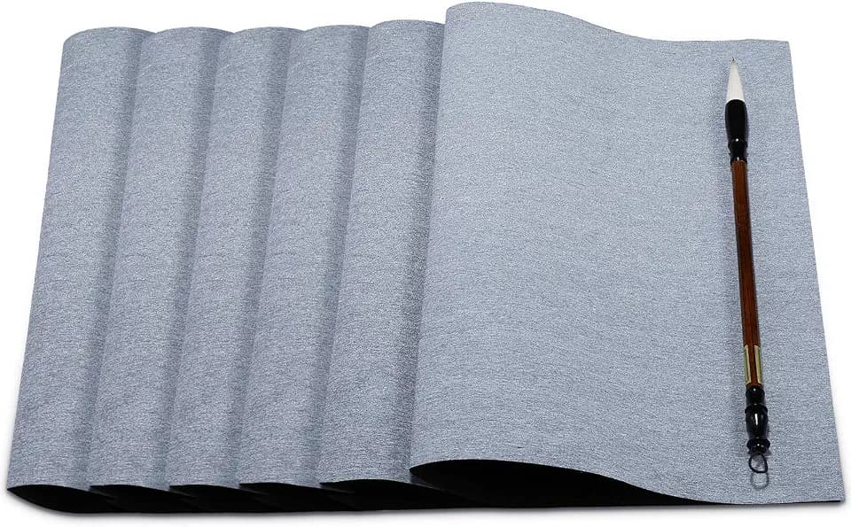 Dianelhall 6 Pcs Water Writing Cloth for Calligraphy Practice, 17x13 in