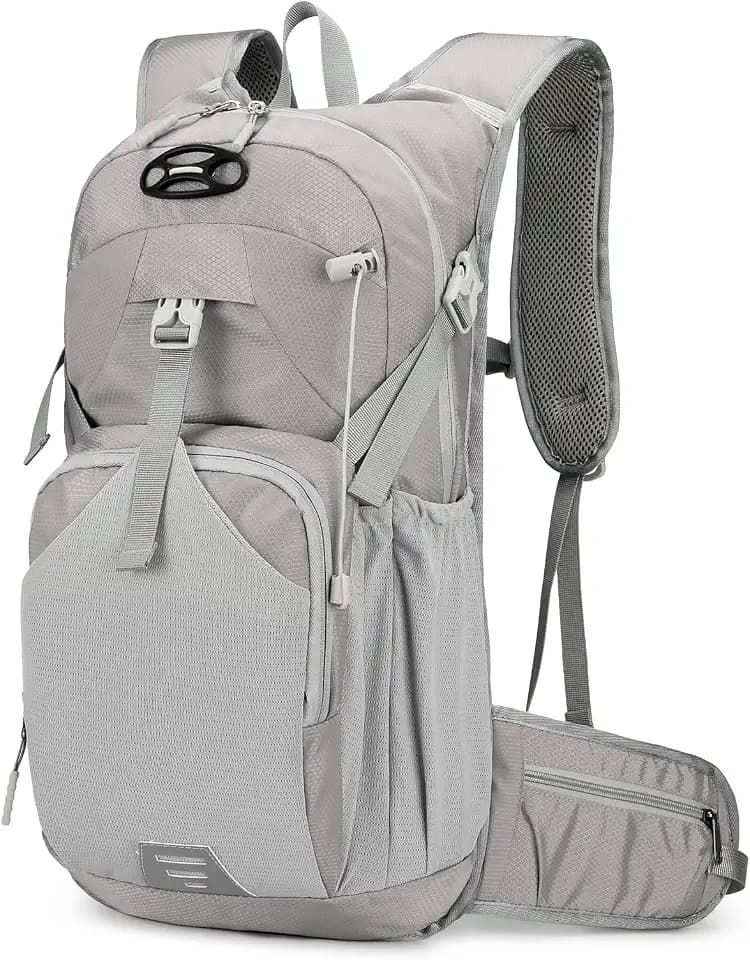 Fahrradrucksack Wasserdicht mit Helmnetz, MTB Rucksack Herren Damen Tagesrucksack, Thermischer Trinkrucksack für Camping Motorrad Wandern Laufen