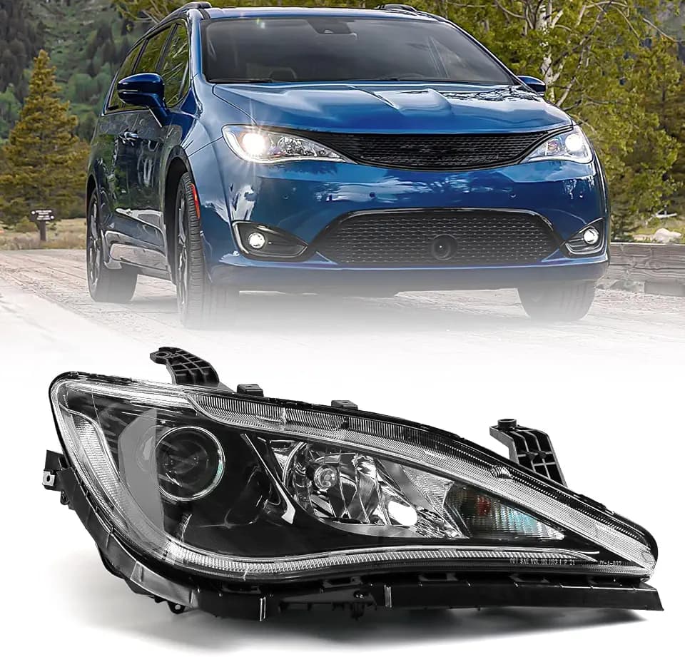 Huray Right Halogen Headlight Assembly for Chrysler Pacifica 2018 2019 2020