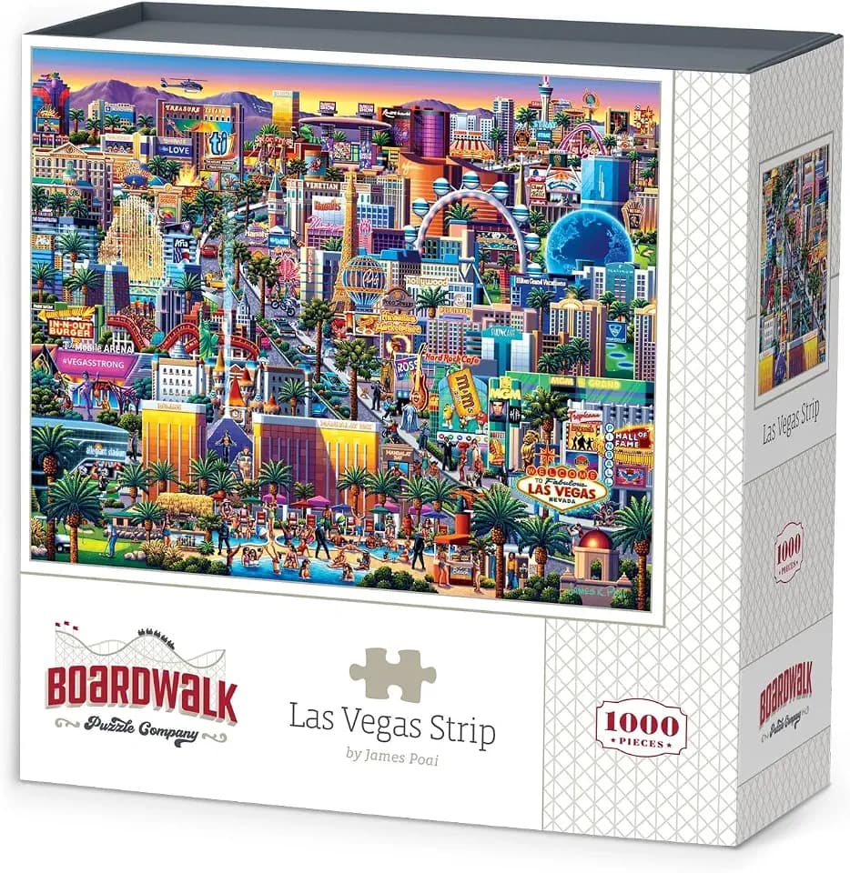 Boardwalk Puzzle Company Jigsaw Puzzle, Las Vegas Strip, 1000 Piece