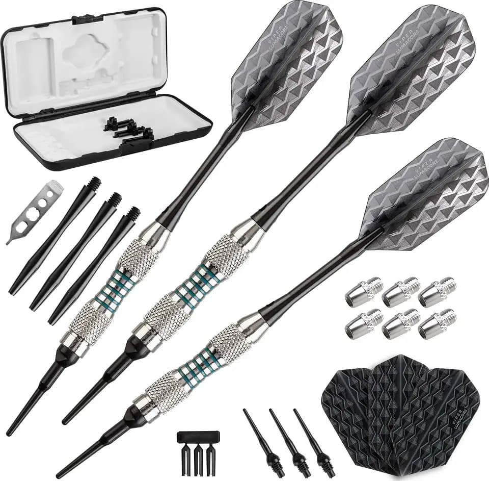 Viper Bobcat Dartpfeile mit weicher Spitze, verstellbar, mit Aufbewahrungs-/Reiseetui