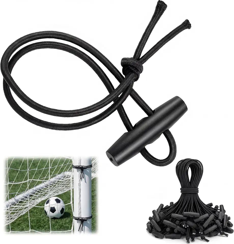 SATINIOR 50 Pack Soccer Net Bungee Ties 6.2'' T-Shaped Fasteners