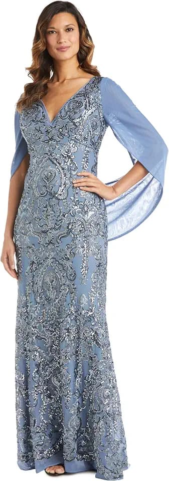 R&M Richards Women's Mystique Veil Gown