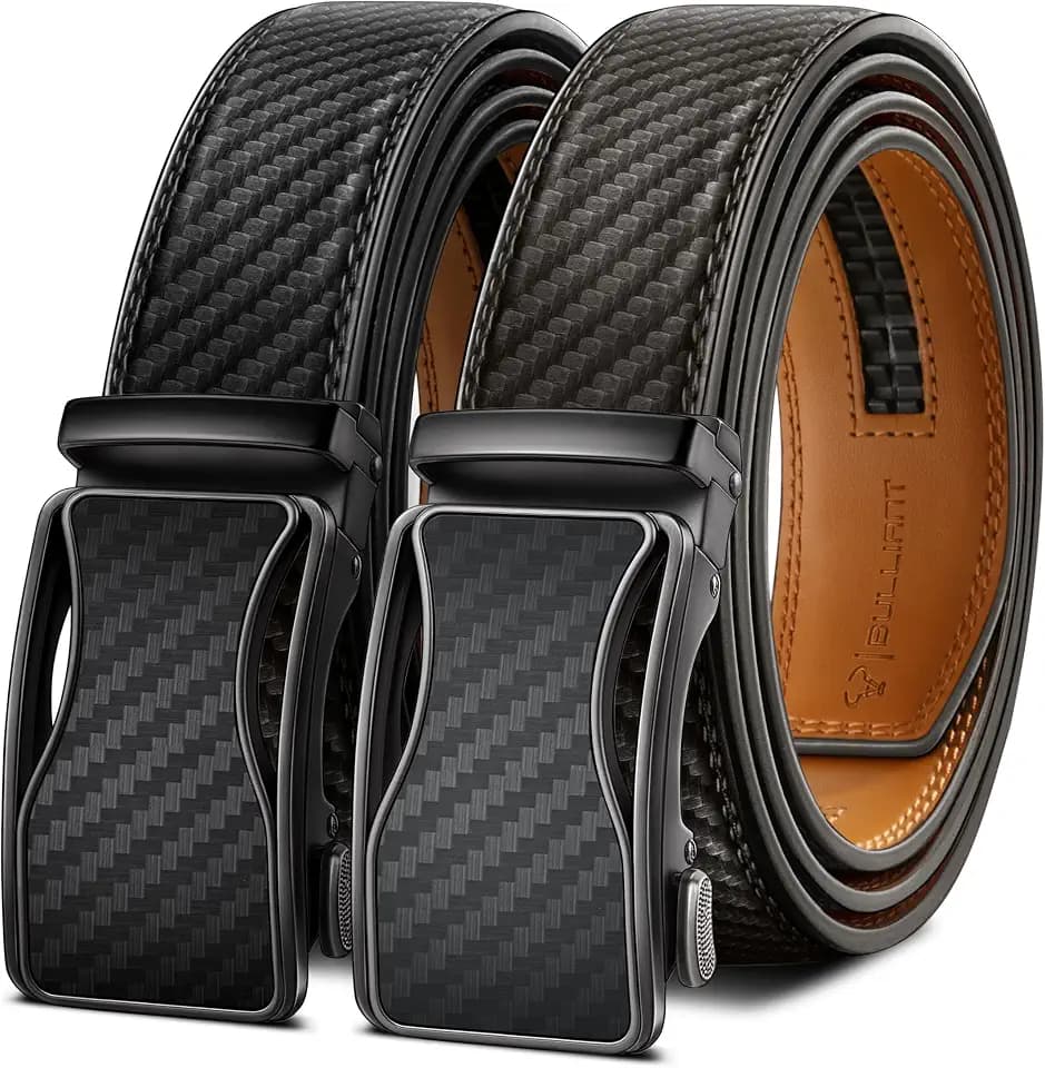 KEMISANT Gürtel Herren 2er, Gürtel Ratsche 35mm,Größe Angepasst
