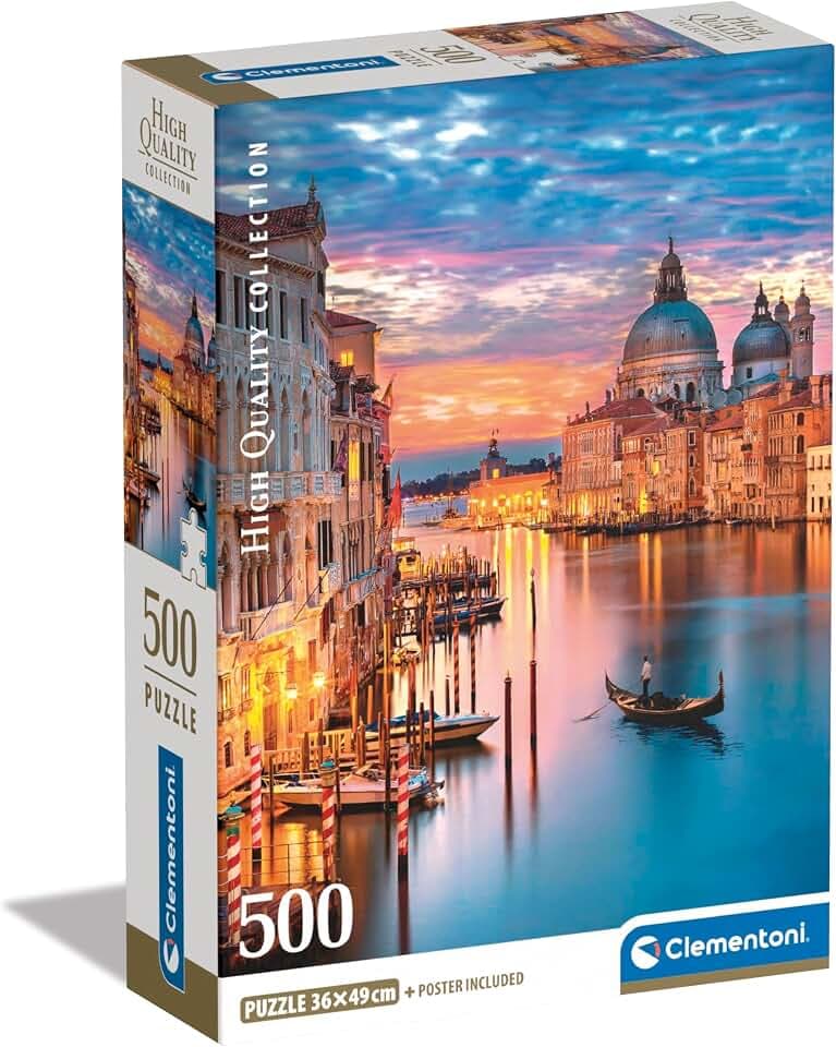 Clementoni Lighting Venice Puzzle 500 Teile Erwachsene - Italien Puzzle Erwachsene in 49 x 36 cm - Puzzle Erwachsene anspruchsvoll von Clementoni 35542