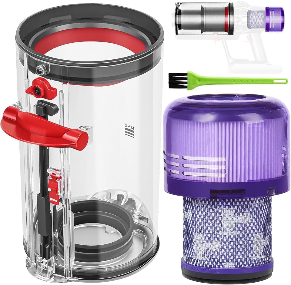 V11 V15 Staubbehälter für Dyson V11 V15 Behälter Filter Ersatzteile SV14 SV17 SV15 SV22 Zubehör Staubsauger Auffangbehälter Ersatzfilter Ersatzbehälter Staubeimer Mülleimer Staub Abfallbehälter