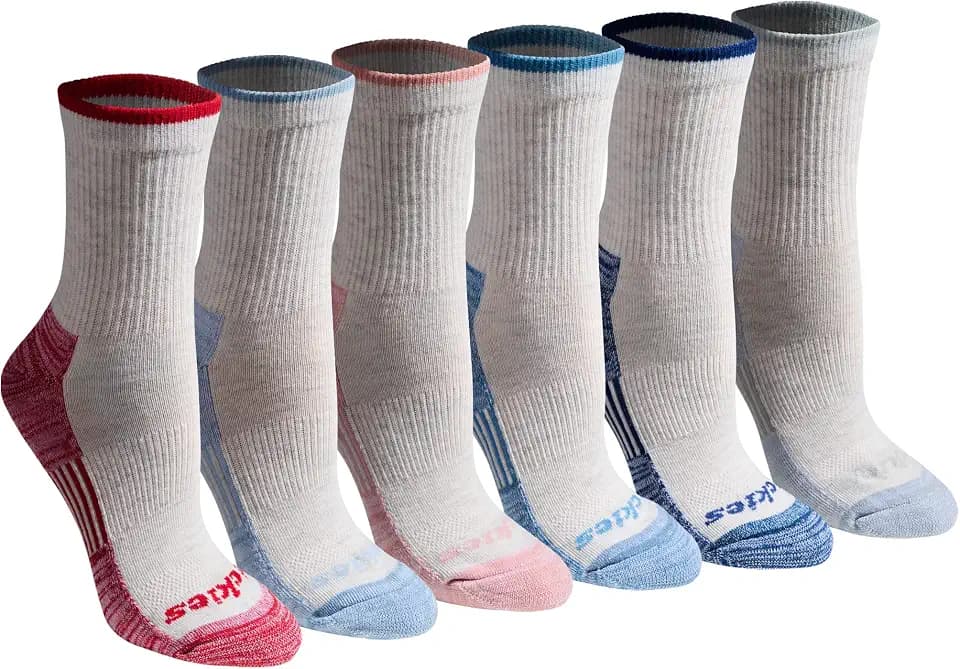 Dickies Women's Dri-tech Advanced Moisture Wicking Mid-crew Socks, Available in M-l (6, 12 Pairs)