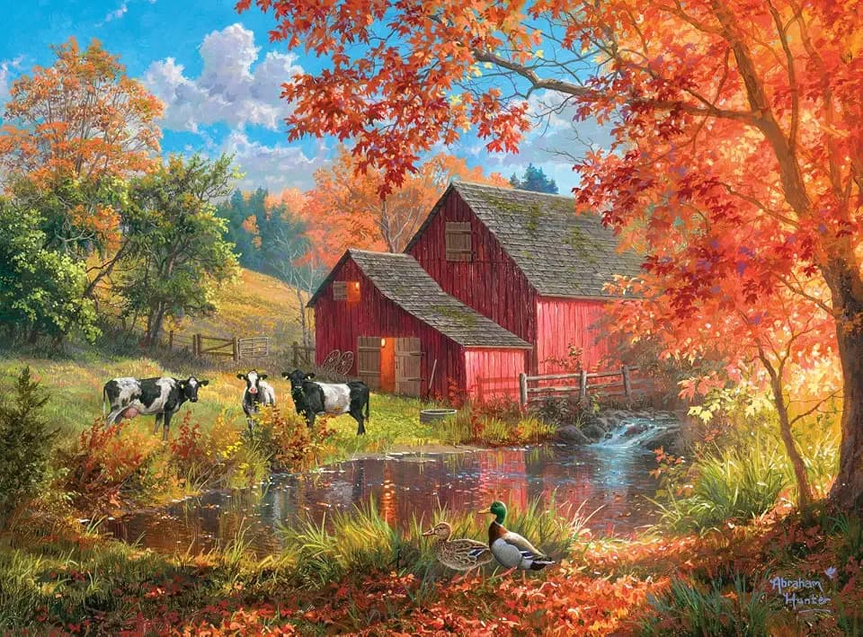 Buffalo Games Abraham Hunter Life on the Farm 1000 Piece Puzzle for Adults