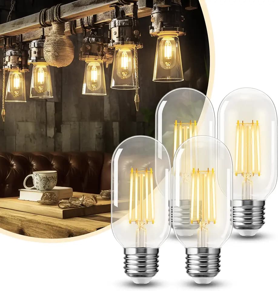 DORESshop 4 Pack LED Edison Bulbs,4W Edison Light Bulbs,LED Filament Bulbs
